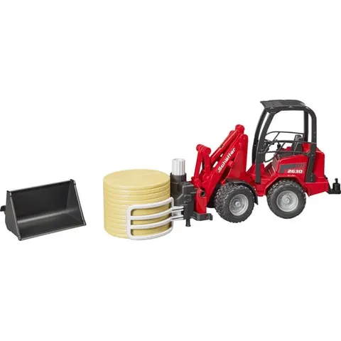 Schäffer Compact 2630 Loader w/ Collet and Bale - BRUDER – imagen 1