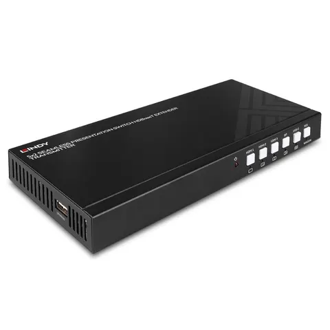 Lindy 5 Port Seamless Presentation Switch HDBaseT Extender - Transmitt – image 1