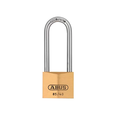 ABUS Mechanical 85/40Mm Brass Padlock 63Mm Long Shackle Carded – image 1
