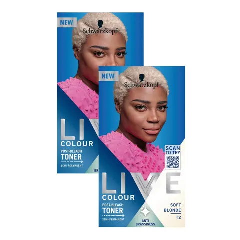 Schwarzkopf Live Soft Blonde T2 x2 – image 1