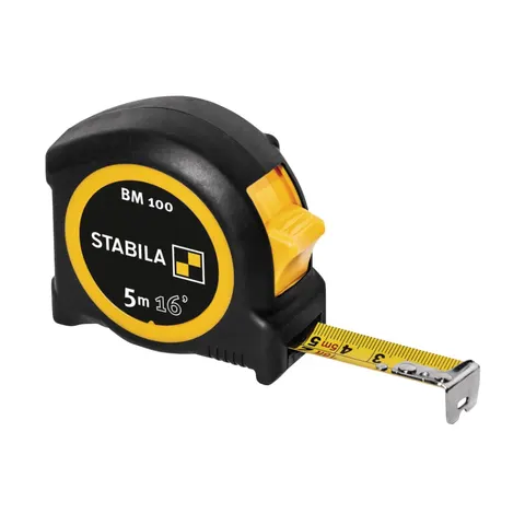 Stabila BM 100 pocket tape - 5m/16ft (Width 19mm) – image 1