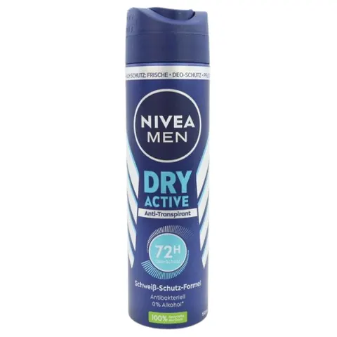Nivea Men Dry Active 72H Antiperspirant Deodorant Spray - 150 ml – image 1