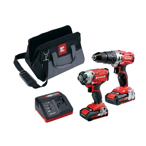 Einhell 18v Cordless Combi Drill and Impact Driver Kit – image 1