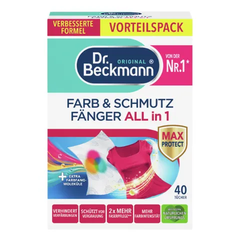 Dr. Beckmann All-in-1 Colour & Dirt Catcher Laundry Sheets - 40 pcs – image 1