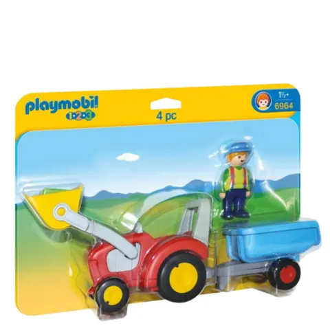 Playmobil 1.2.3 Tractor with Trailer – image 1