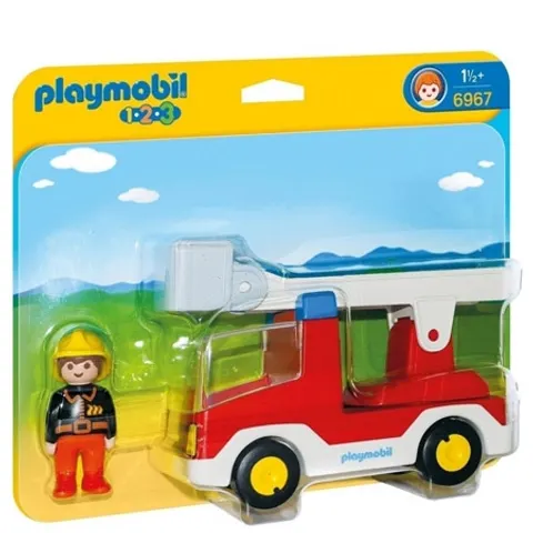 Playmobil 1.2.3 Auto dei pompieri con scala – immagine 1
