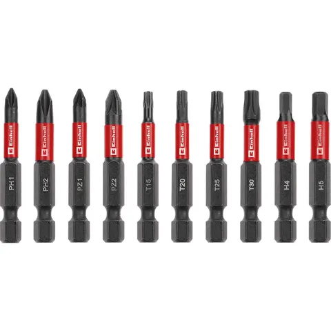 Einhell 10 Piece 50mm Impact Screwdriver Bit Set in Pocket Case – image 1