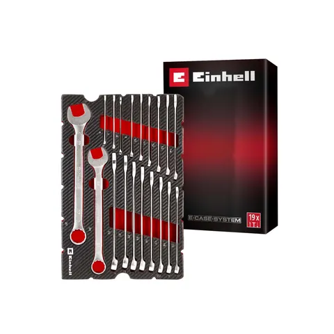 Einhell 19 Piece Combination Spanner Set in Foam Tray for E Case – image 1