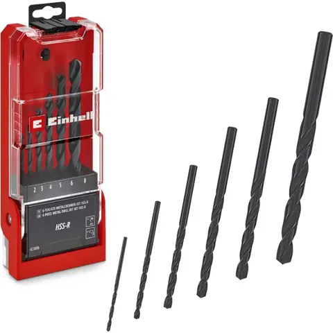 Einhell 6 Piece HSS-R Drill Bit Set – image 1