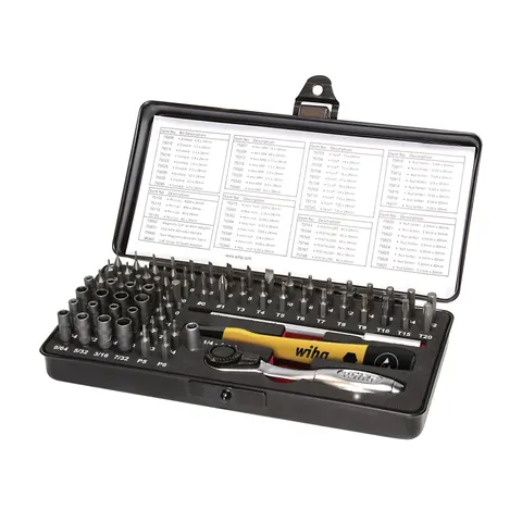 Wiha 66 Piece ESD Micro Bit Set Precision Tool Kit – image 1