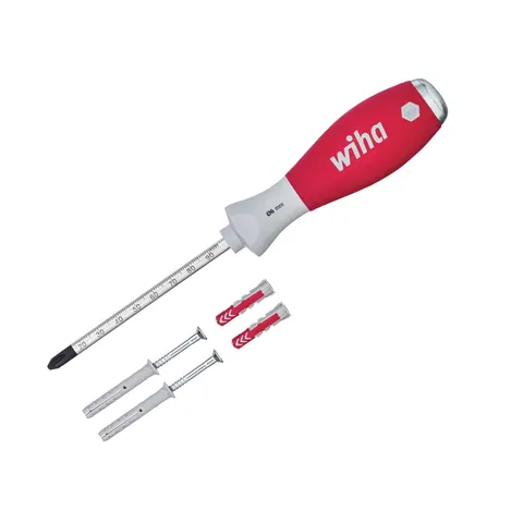 Wiha Dowel Racket Wall Plug Installation Screwdriver Set – image 1