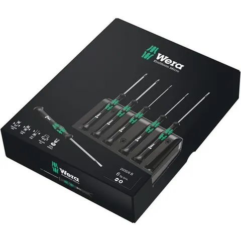 Wera 6 Piece 2035/6 B Kraftform Micro Screwdriver Set – image 1