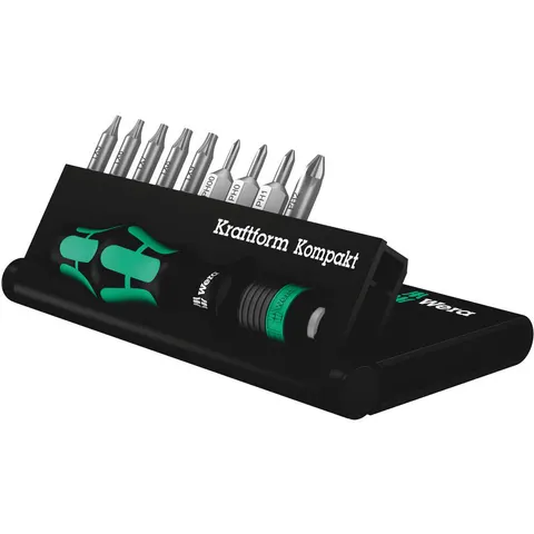 Wera 10 Piece Kraftform Kompakt 12 Screwdriver Bit Set – image 1
