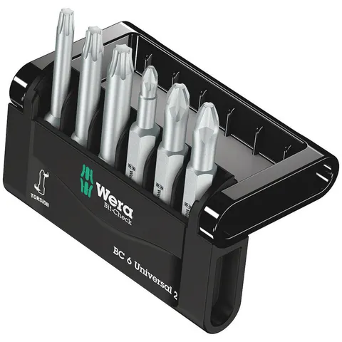 Wera 6 Piece Mini-Check Phillips, Pozi and Torx Screwdriver Bit Set – image 1