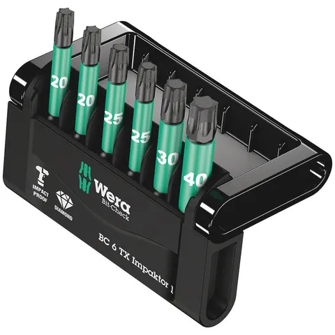 Wera Impaktor 6 Piece Bit-Check Impact Torx Screwdriver Bit Set – image 1