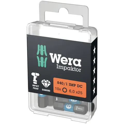 Wera 840/1 Impaktor Hexagon Screwdriver Bits – 8401IMPDCHEXPLUSDIY – image 1