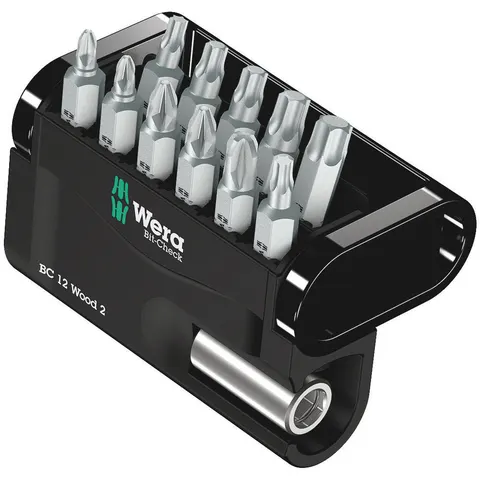 Wera 12 Piece Bit-Check Wood Screwdriver Bit Set – image 1