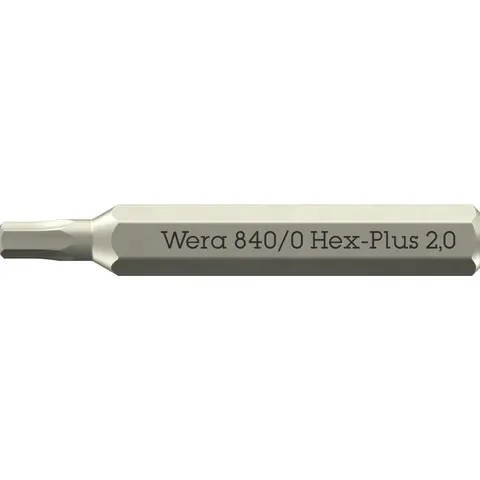 Wera 840/0 4mm Hex Drive Hex Plus Micro Screwdriver Bits – 5058111001 – image 1