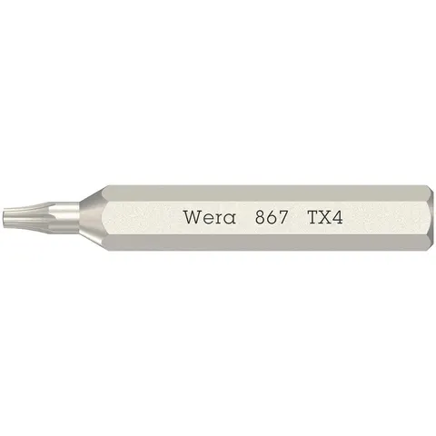 Wera 867/0 4mm Hex Drive Micro Torx Screwdriver Bits – 5058102001 – image 1