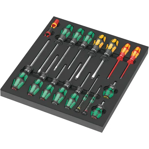 Wera 9710 18 Piece Screwdriver Set in Foam Insert Tray – image 1