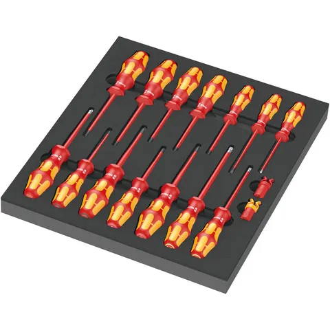 Wera 9711 16 Piece VDE Screwdriver Set in Foam Insert Tray – image 1