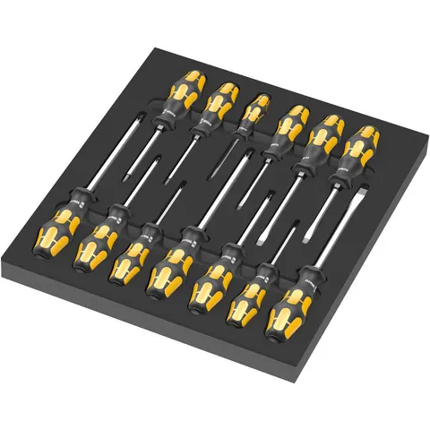 Wera 9714 13 Piece Foam Insert Chisel Screwdriver Set – image 1