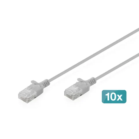DIGITUS CAT 6 U-UTP 1m Grey 10pcs – Bild 1