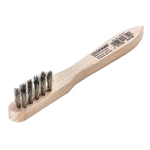 Lessmann Spark Plug Brush 3 Row Stainless Steel Wire – image 1