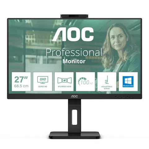 Monitor LED IPS 27" Q27P3CW Quad HD (Negro) - AOC – imagen 1