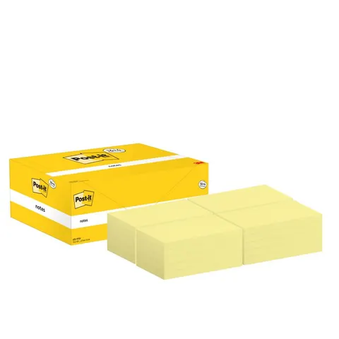 Memoblok 3M Post-it 655 76x127mm geel 16 + 4 gratis – afbeelding 1
