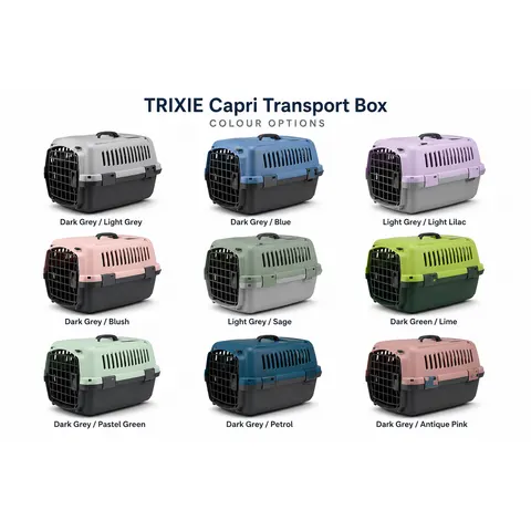 TRIXIE Transportbox Capri 1 & 2 XS, hellgrau/salbei – Bild 1