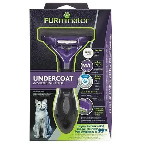 FURminator Cat Undercoat Deshedding Tool Short Hair Medium/Large – image 1