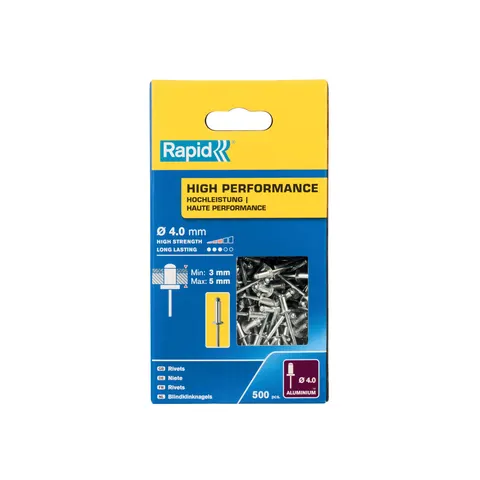 Rapid High Performance Rivets 4 x 8mm (Box 500) – image 1