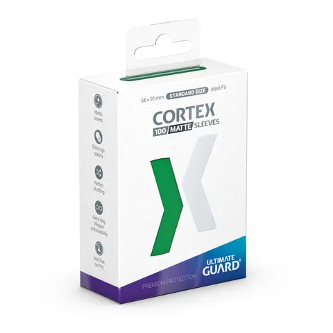 Ultimate Guard Cortex Sleeves Standard Size Matte Green (100) – image 1