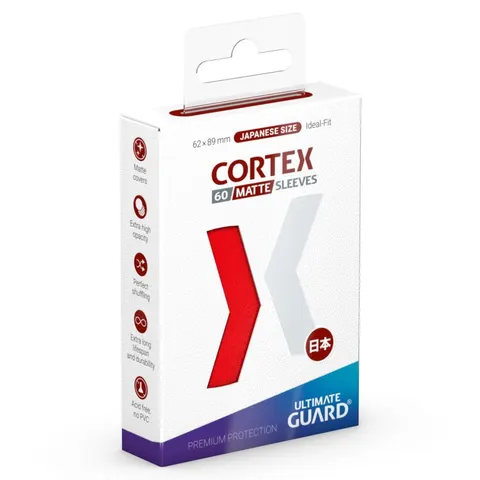 Ultimate Guard Cortex Sleeves Matte Japanese Size (60) - Red – image 1
