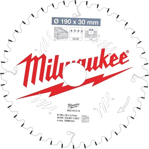Milwaukee Negative Rake Circular Mitre Saw Blade – 4932471314 – image 1