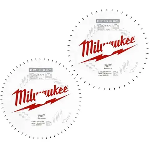 Milwaukee 2 Piece 190mm Circular Saw Blade Set – image 1