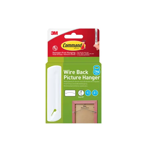 Command™ Wire Back Picture Hanger with 1 Hook & 2 Strips – image 1