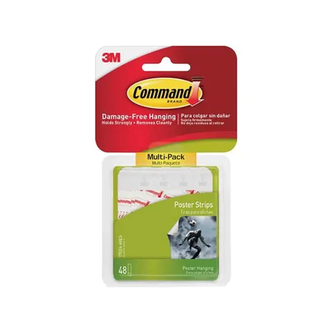 COMMAND Pack of 48 Small Poster Strips Value Pack White – image 1