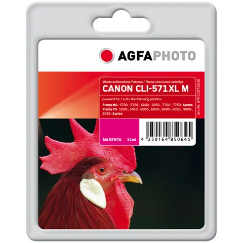 AgfaPhoto Compatible Ink Cartridge. Magenta. Replacement for Canon CLI – image 1