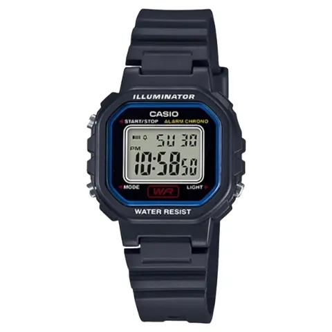 Casio Collection LA-20WH-1CDF Square Digital Watch with Black Resin Strap – image 1