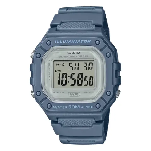 Casio W-218HC-2AVDF Illuminator Digital Watch - Avio Blue – image 1