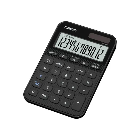 Casio MS-20YC MINI DESK CALC BLACK – image 1