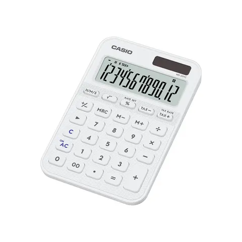 Casio MS-20YC MINI DESK CALC WHITE – image 1