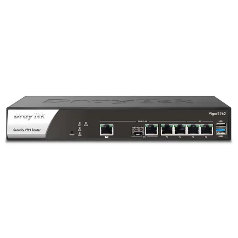 DrayTek Vigor 2962 4-Port-Switch, 1GbE, 2.5GbE – Schwarz – Bild 1