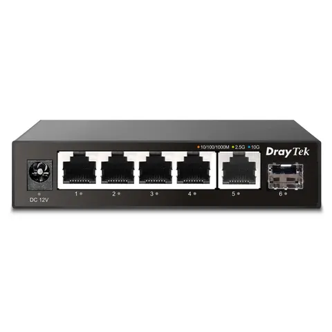 DrayTek VSQ60X-K network switch Unmanaged L2 2.5G Ethernet – image 1