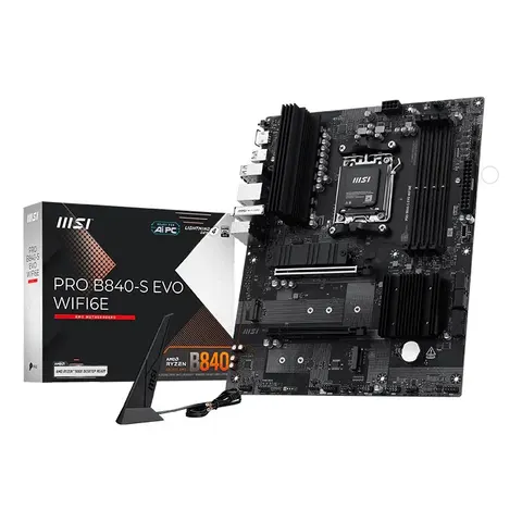MSI PRO B840-S EVO WIFI6E – Schwarz – Bild 1