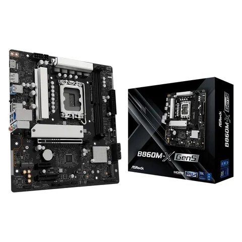 ASRock B860M-X Gen5 Mainboard – Schwarz – Bild 1