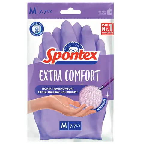 Spontex Haushaltshandschuhe Extra Comfort Gr. 7 – Bild 1