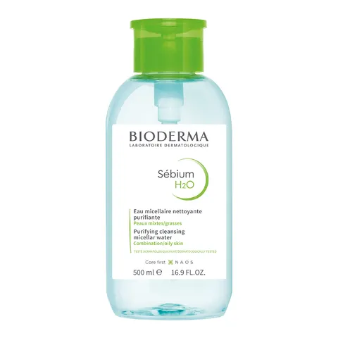 Bioderma Sebium H2O Purifying Cleansing Micelle Solution 500ml Pump – image 1